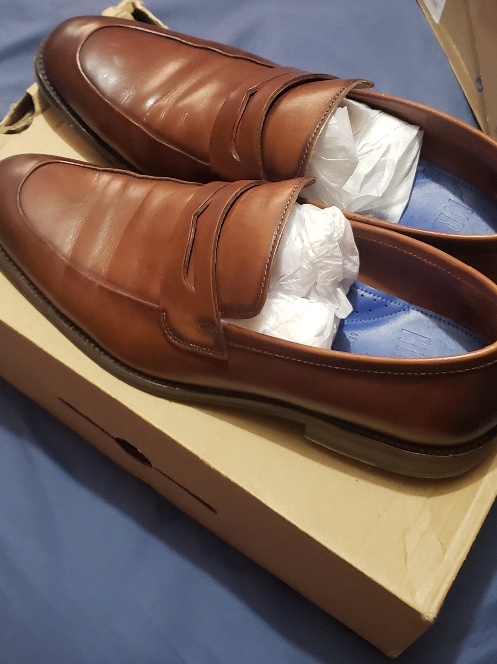 Men's Classic Penny Loafers in Chestnut Brown - Picture 2 of 2